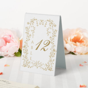 Vintage Eleganse Golden Flowers Photo Wedding