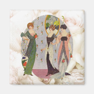 Vintage elegant 1920’s ladies fashion magnet