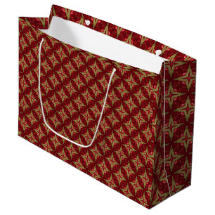 Vintage Elegant Baroque Red and Gold  Large Gift Bag