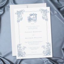 Vintage Elegant Blue Carriage Garden Wedding