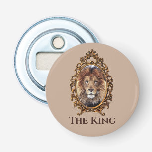 Vintage Elegant Brown Lion King Retro Dads Bottle Opener