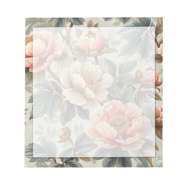 Vintage elegant floral notepad (Front)