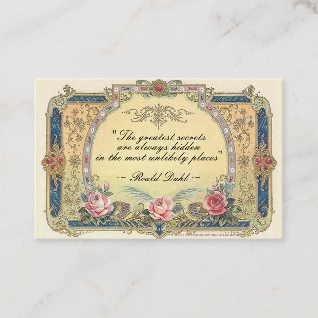 Vintage Elegant French Country Business Card (Front)