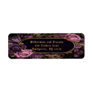 Vintage Elegant Gothic Moody Return Address  Label