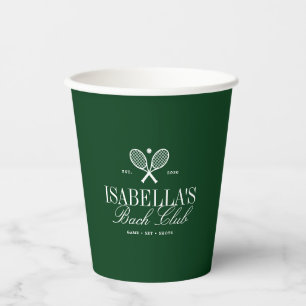 Vintage Elegant Green Country Club Bachelorette Paper Cups