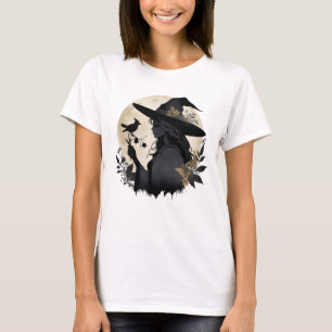 Vintage Elegant Halloween Witch 3 T-Shirt Design