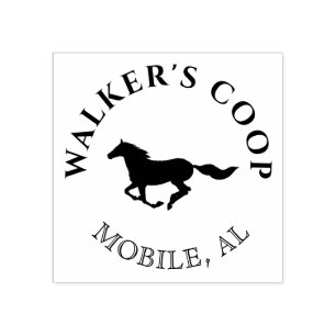 Vintage elegant horse monogram Stamp