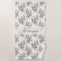 Vintage Elegant Lupine & Bees Botanical Pattern –