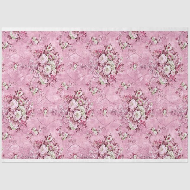 Vintage Elegant Modern Floral Tissue Paper (Front)