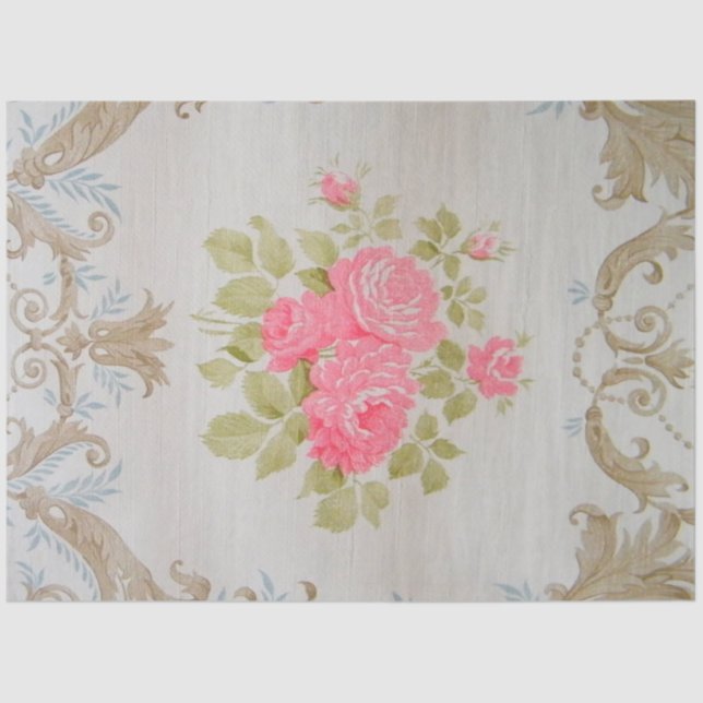 Vintage Elegant Modern Floral Tissue Paper (Front)
