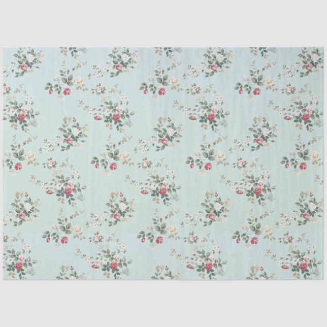 Vintage Elegant Modern Floral Tissue Paper (Front)