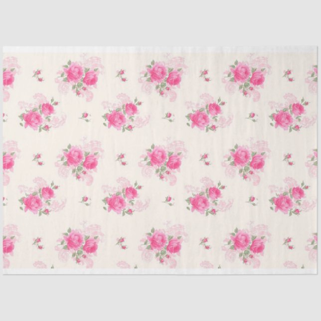 Vintage Elegant Modern Floral Tissue Paper (Front)