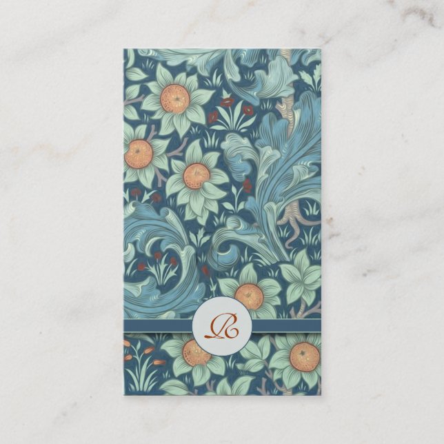 vintage elegant monogram business cards (Front)