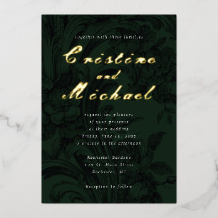 Vintage elegant ornamental flowers wedding