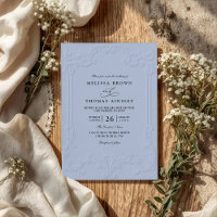 Vintage Elegant Ornate Embossing QR Code Wedding