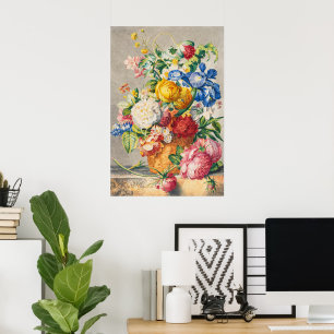 Vintage Elegant Pastel Floral Botanical Wall Art