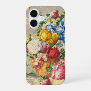 Vintage Elegant Pastel Floral Botanical Wall Art iPhone 16 Case