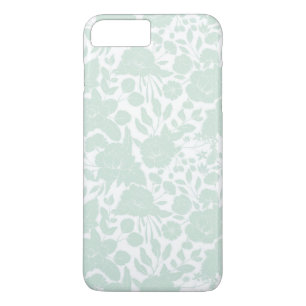 Vintage elegant pastel green white stylish floral iPhone 8 plus/7 plus case