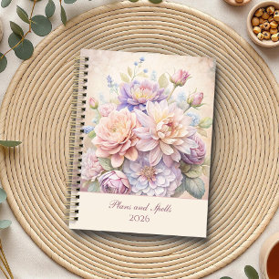 Vintage Elegant Pastel Wildflowers  Planner
