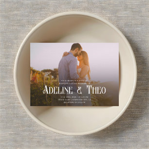 Vintage Elegant Photo Wedding Invitation