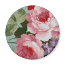 Vintage Elegant Pink Red Roses