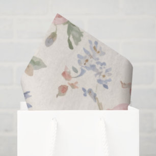 Vintage elegant pink rose floral decoupage tissue paper