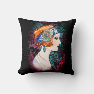 Vintage Elegant Pretty Girl Cushion