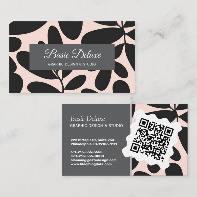 Vintage Elegant Retro – Modern  Business Card (Front/Back)