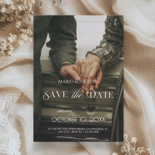 Vintage elegant romance photo wedding engagement save the date