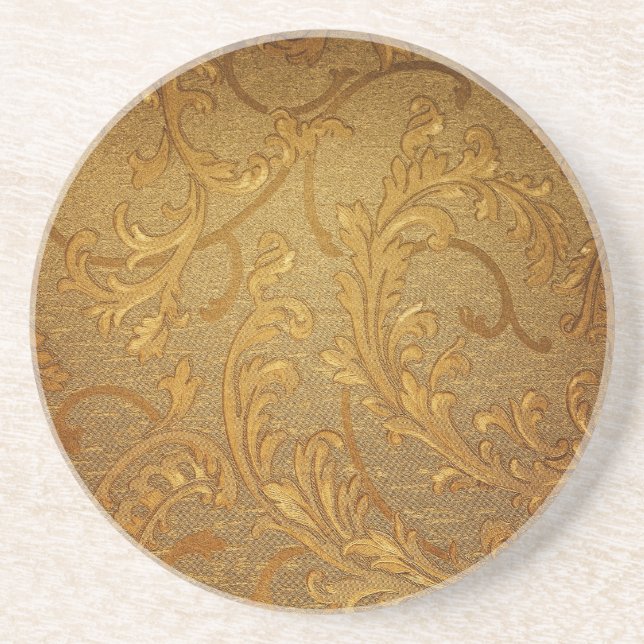 Vintage,elegant,rustic golden, victorian,velvet coaster (Front)