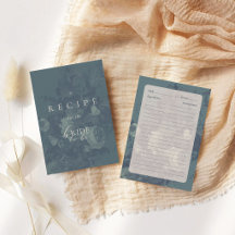 Vintage Elegant Rustic Teal Bridal Shower Recipe