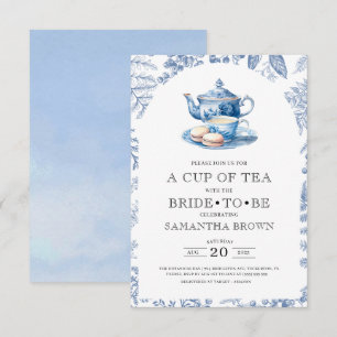 Vintage Elegant Tea Party Bridal Shower Invitation