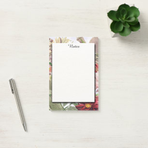 Vintage Elegant Watercolor Wildflower Post-it Notes