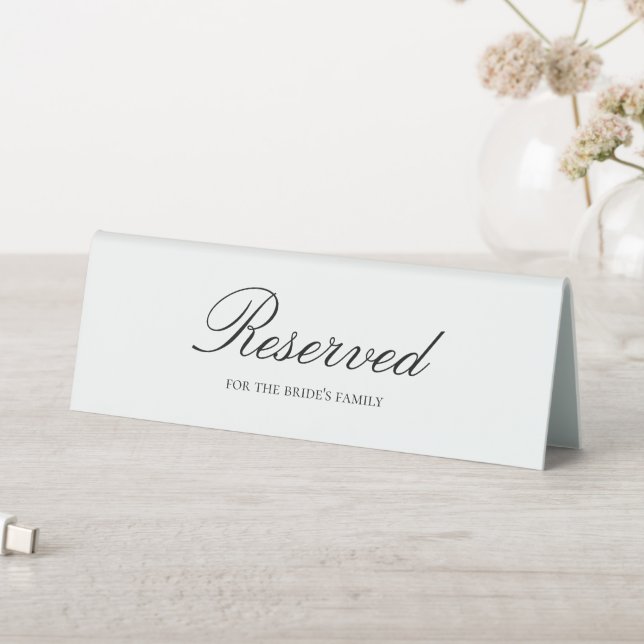 Vintage Elegant Wedding Reserved Table Tent Sign (In SItu (Table))