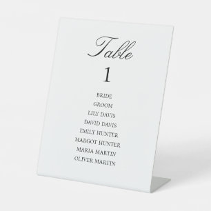 Vintage Elegant Wedding Table Number  Pedestal Sign