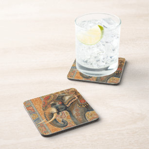 Vintage Elephant, Antique Elephant, Elephant art Coaster