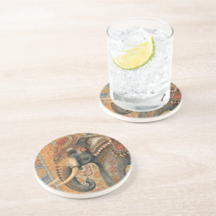 Vintage Elephant, Antique Elephant, Elephant art Coaster