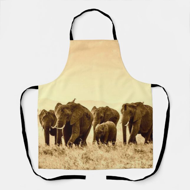 vintage elephant apron (Front)