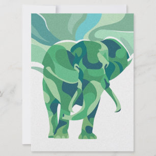 Vintage Elephant Colourful  Cute Gift For Christma