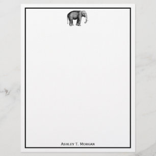 Vintage Elephant Drawing
