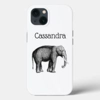 Vintage Elephant Drawing