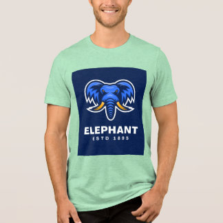Vintage Elephant ,Est 1895 Blue  mascot Tshirt