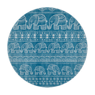Vintage Elephant Frame Illustration Cutting Board