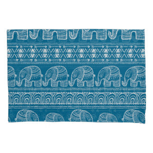 Vintage Elephant Frame Illustration Pillowcase