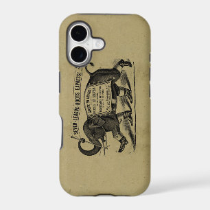 Vintage elephant graphic Victorian ad