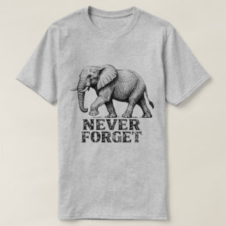 Vintage Elephant Never Forget Graphic T-Shirt 