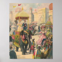 Vintage Elephant Ride Poster