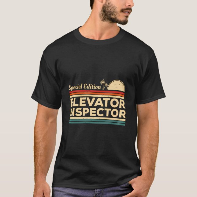 Vintage Elevator Inspector T-Shirt (Front)