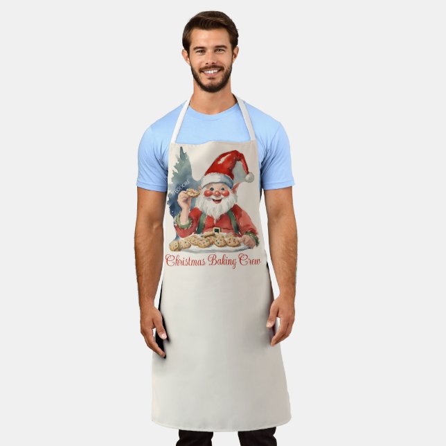 Vintage Elf  Christmas Cookie Baking Crew Apron (Worn)
