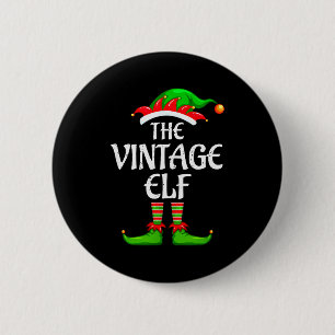 Vintage Elf Matching Family Group Christmas Party 6 Cm Round Badge